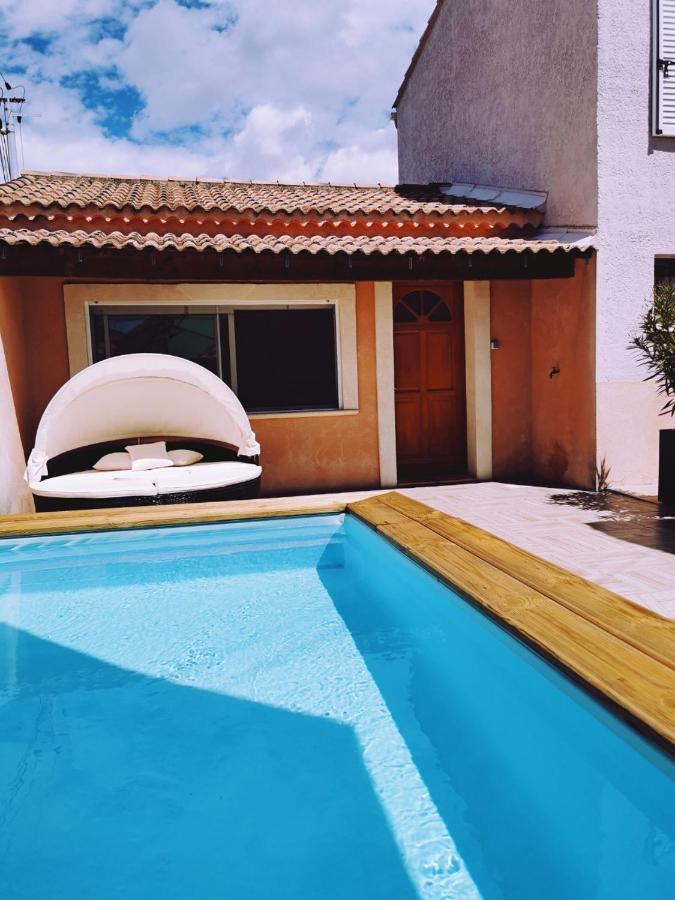 Studio Privatif Climatise , Terrasse Et Piscine 佩尔纳勒丰泰纳 外观 照片